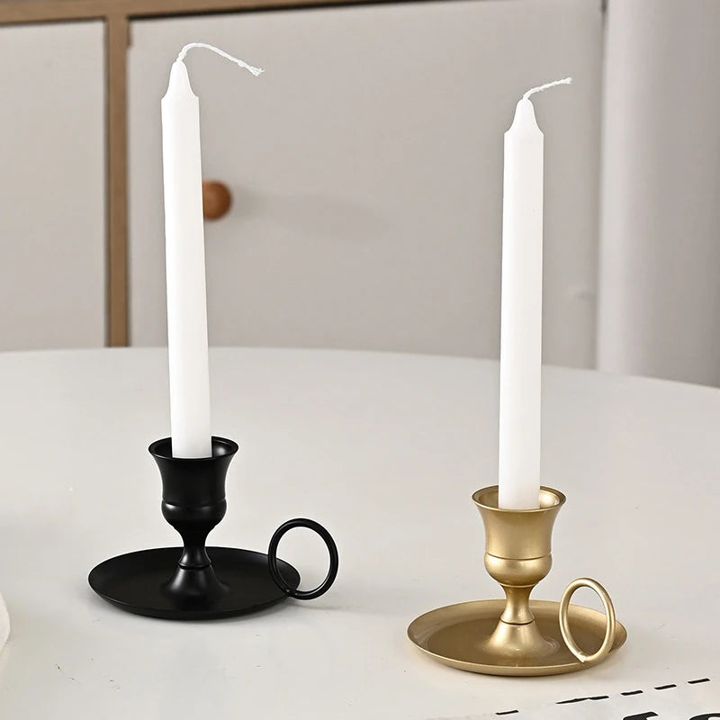 Metal Chamberstick Candle Holder
