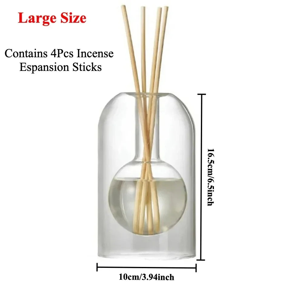 130/200ML Transparent Glass Aromatherapy Diffuser Bottle Glass Storage