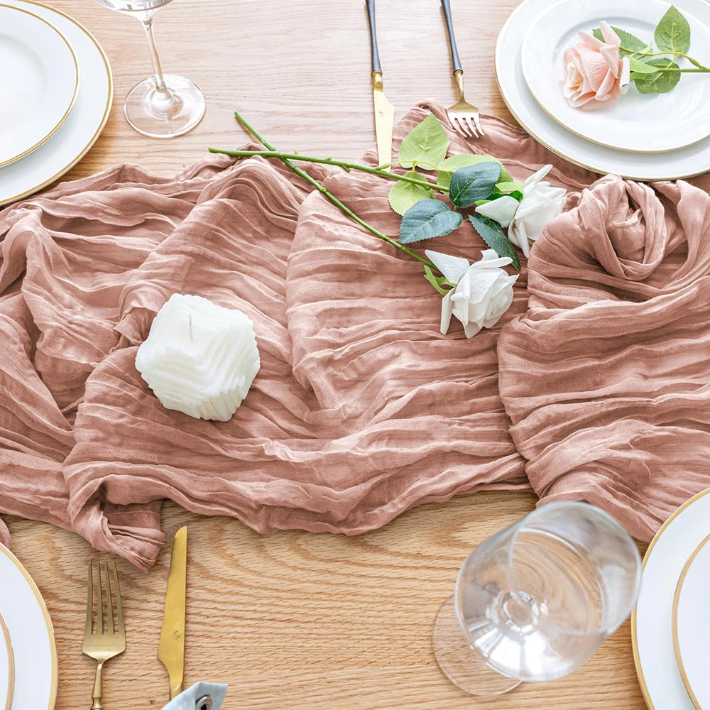 Boho Cheesecloth Table Runner