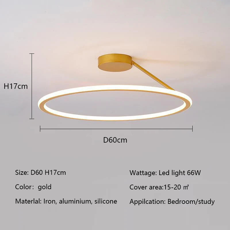 Simple Round Ring Ceiling Chandelier