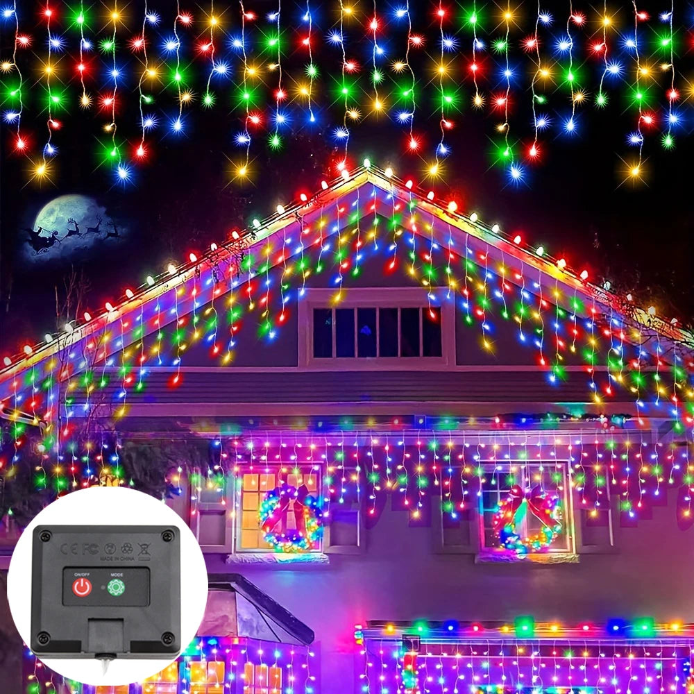 Solar Icicle Fairy Lights