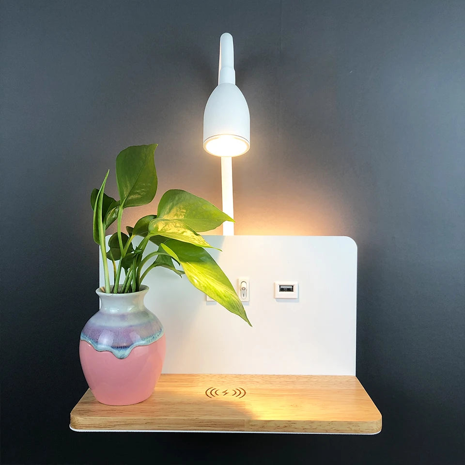 Wall Lamp With USB Charging