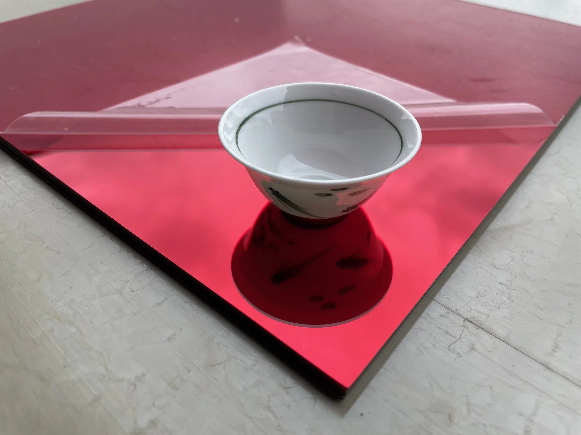 Colorful Rectangle Acrylic Wall Mirror Sheet