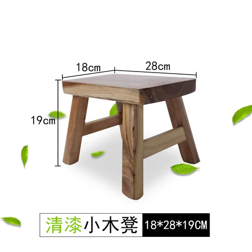 Custom Solid Wood Foot Stool, Square Bench