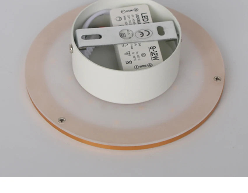 Modern Round Wall Lamp 15cm/20cm LED Black/White/Gold Aluminum Acrylic