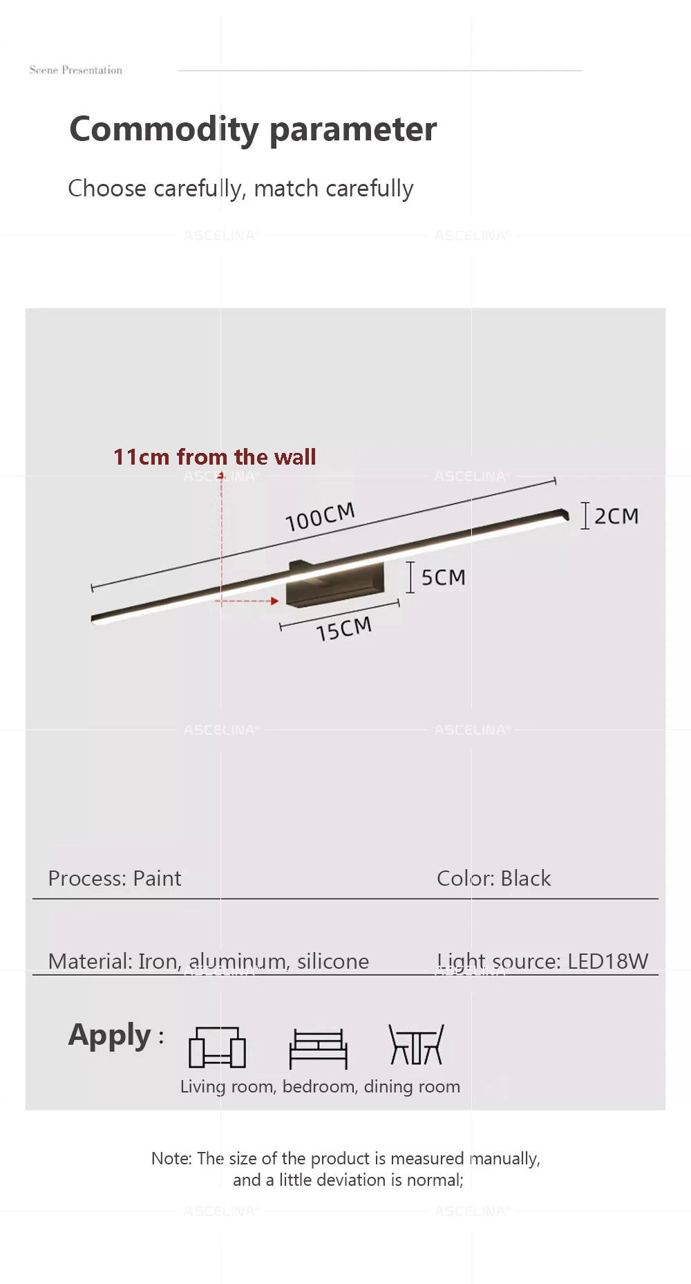 Long Strip LED Mirror Light