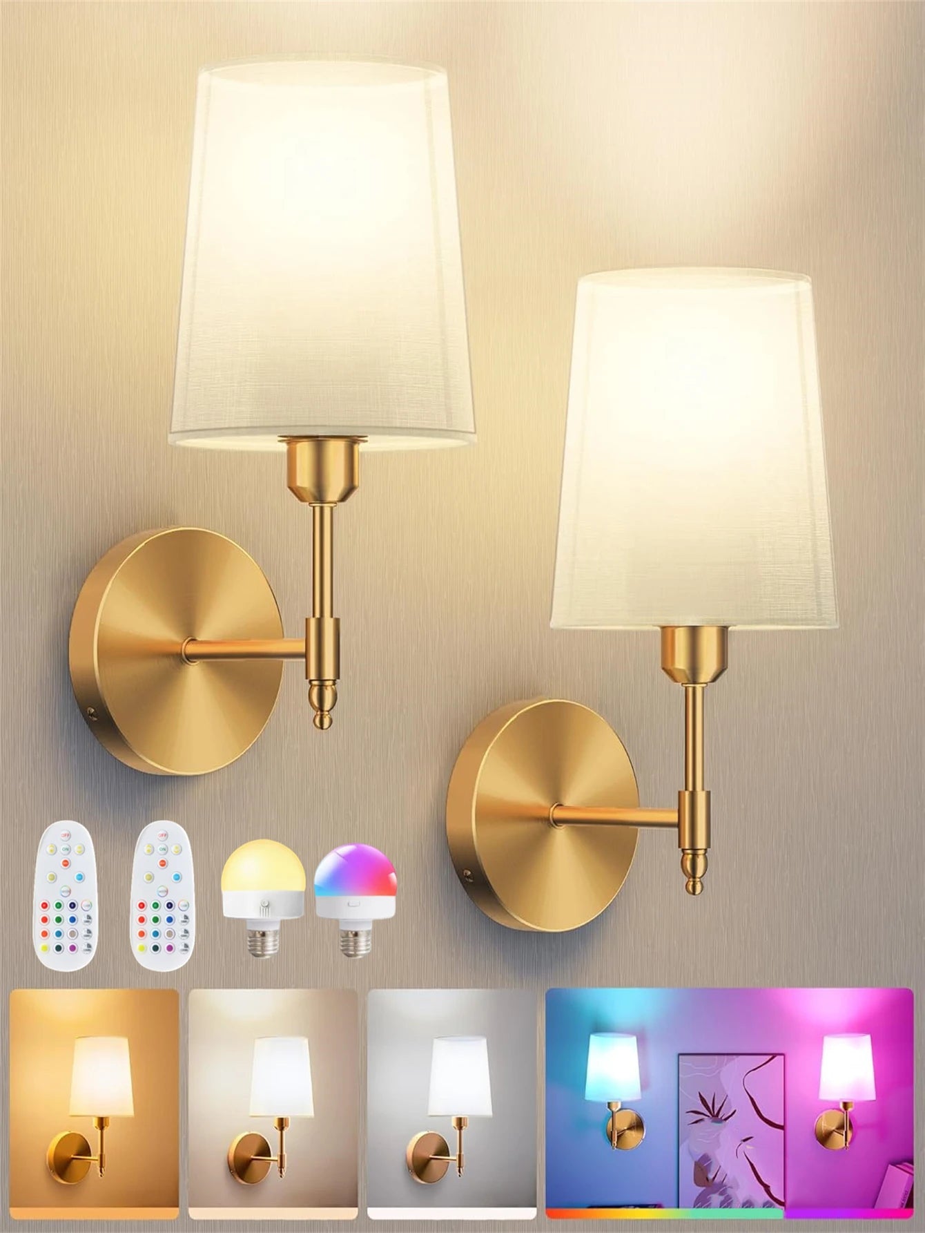 Wireless 15 Color Wall Lamp