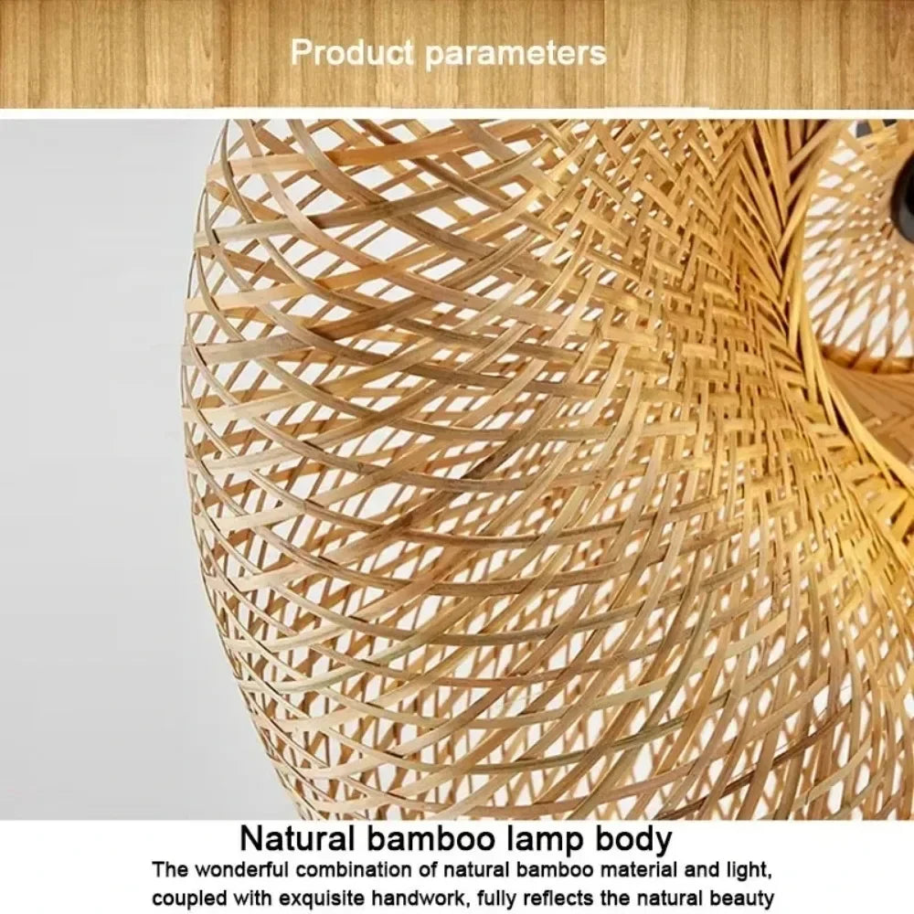 Handwoven Bamboo Pendant Light