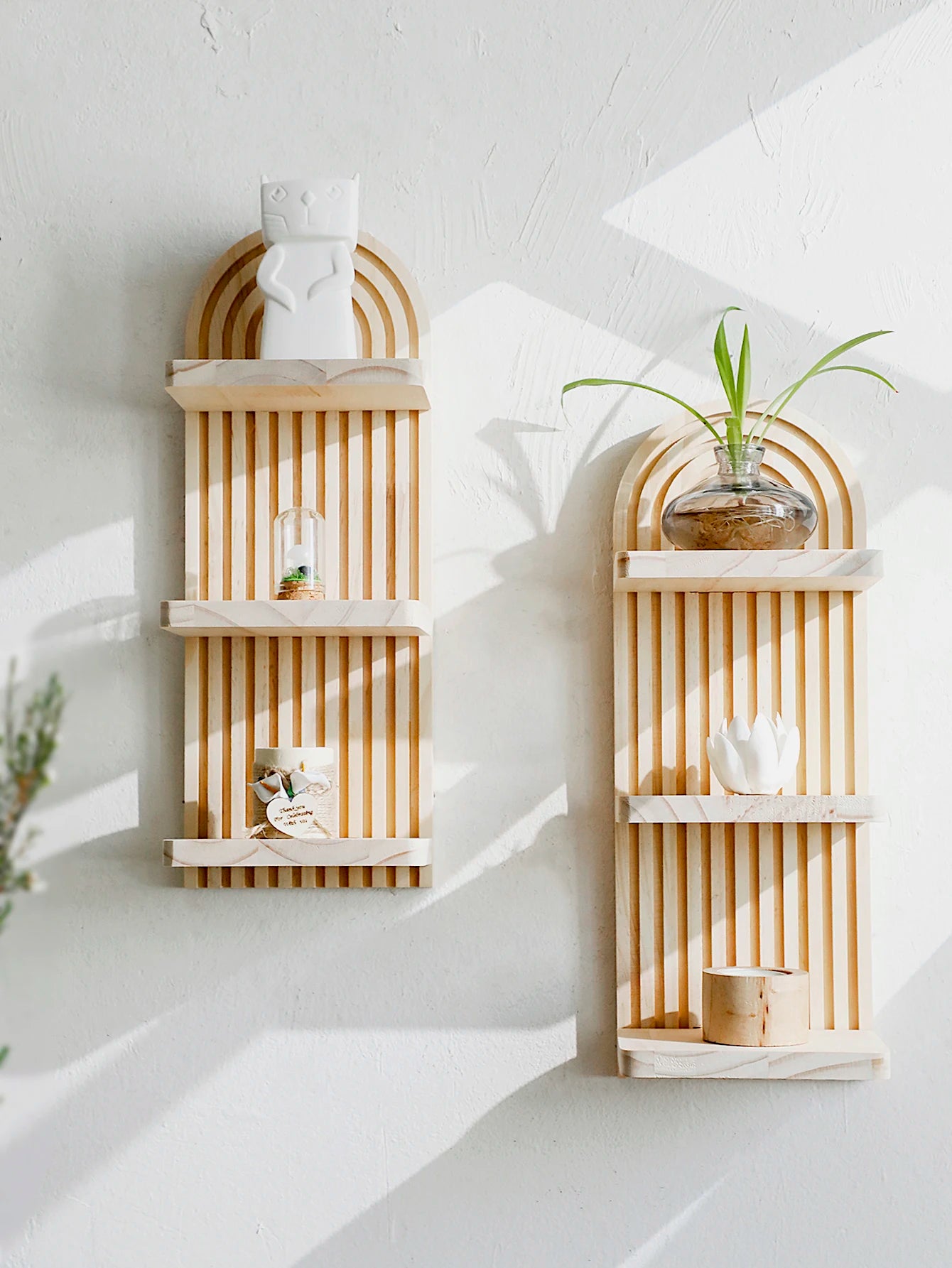 Boho 3-Tier Arch Wall Shelf