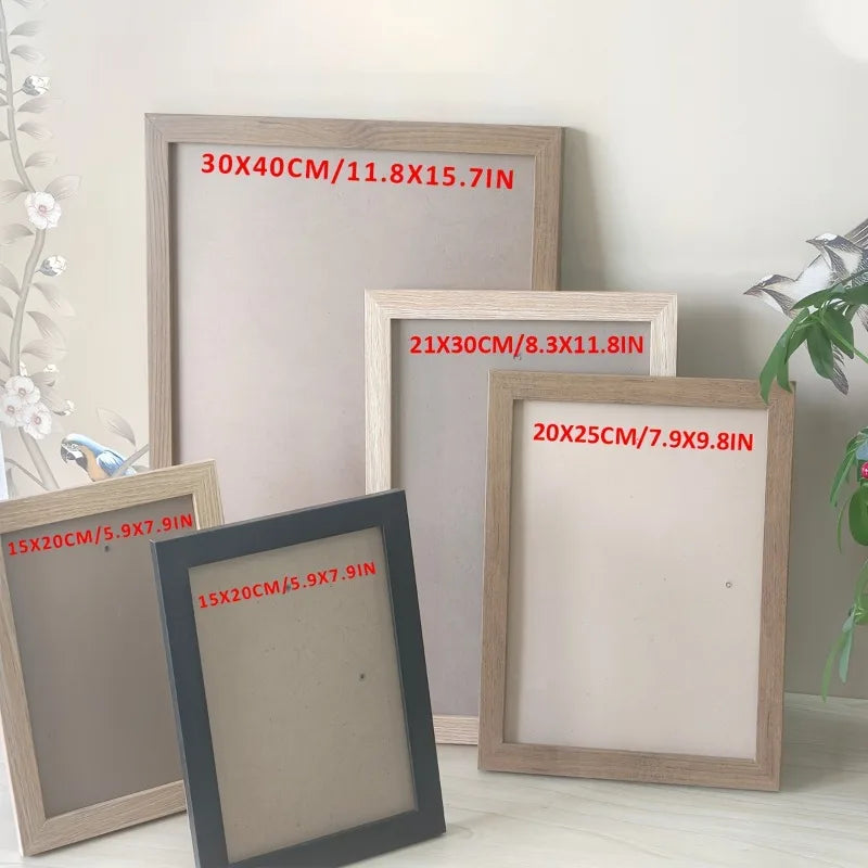 Vintage Wood Photo Frames Pair