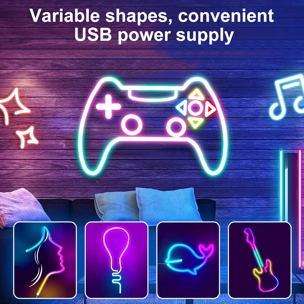 5V RGBIC Neon USB Strip