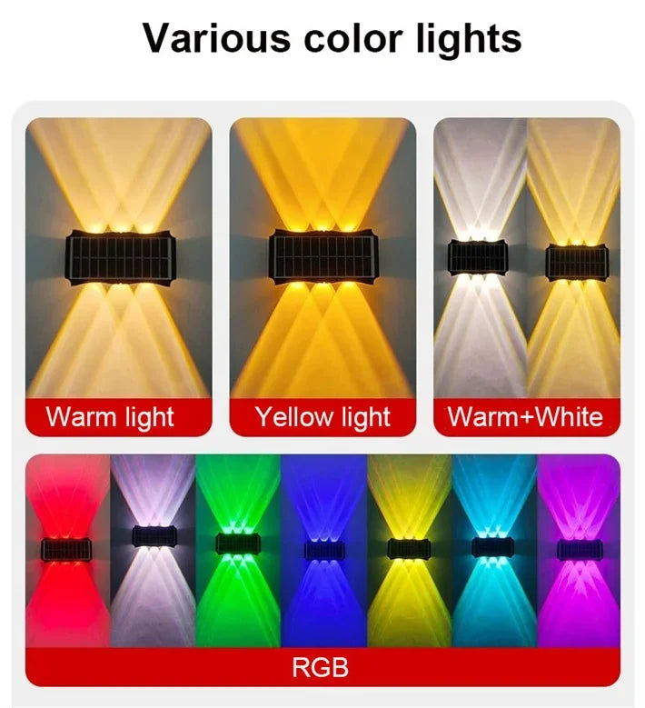 Up & Down Solar Wall Light
