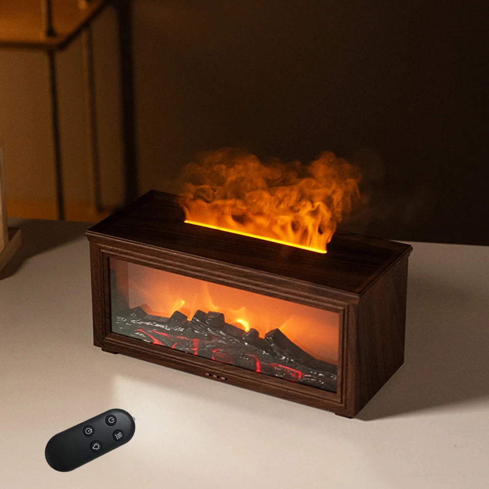 Eseential Oil Diffuser, Fireplace Flame Oil Diffuser - Aromatherapy