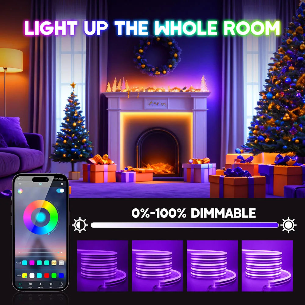 DC24V RGB Neon Rope Light
