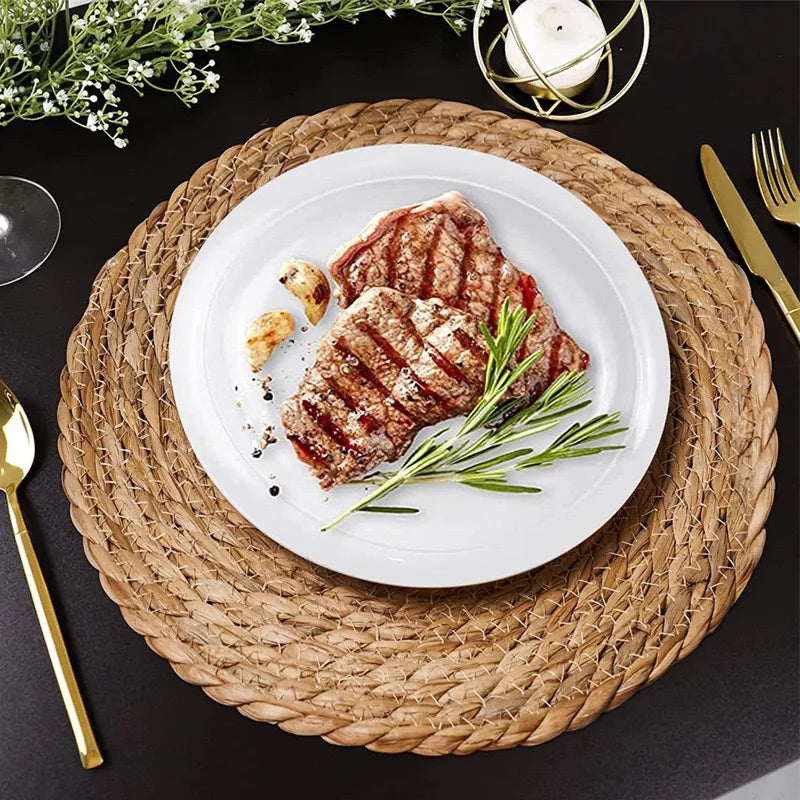 Handwoven Rattan Round Placemats