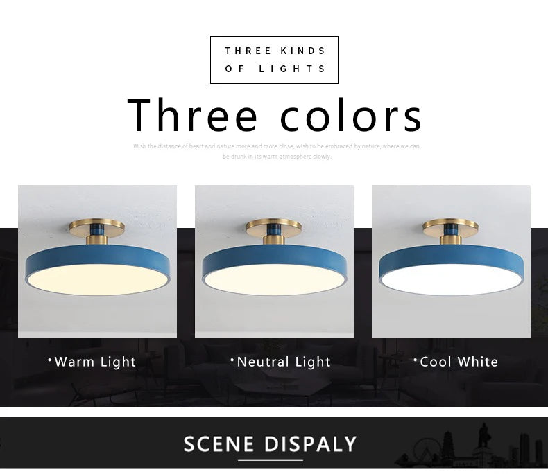 Macaron Round LED Ceiling Light