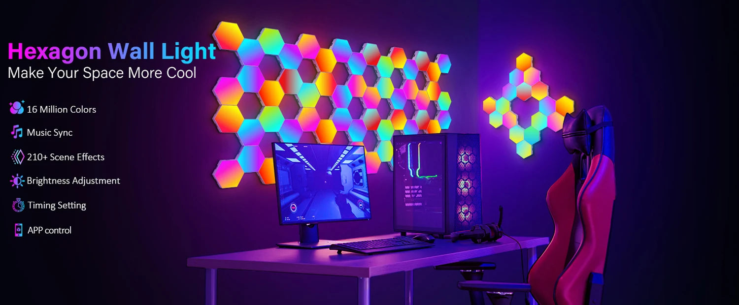 RGB Hexagon Smart Wall Panels