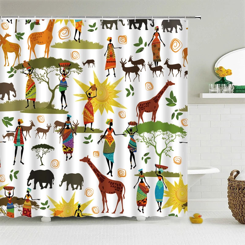Funny Shower Curtains Bathroom Curtain With Hooks Decor Waterproof Cat