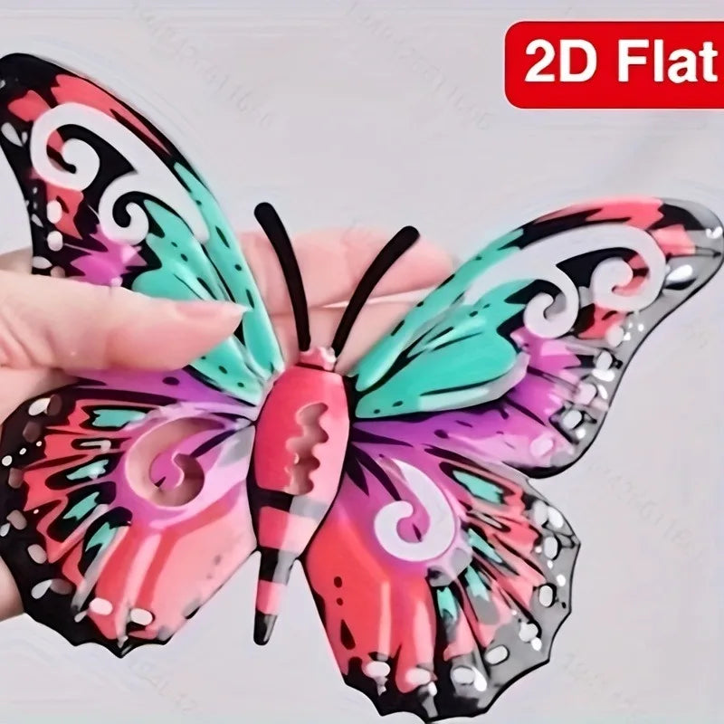 set 2D Metal Butterfly Wall Art Decor for Garden
