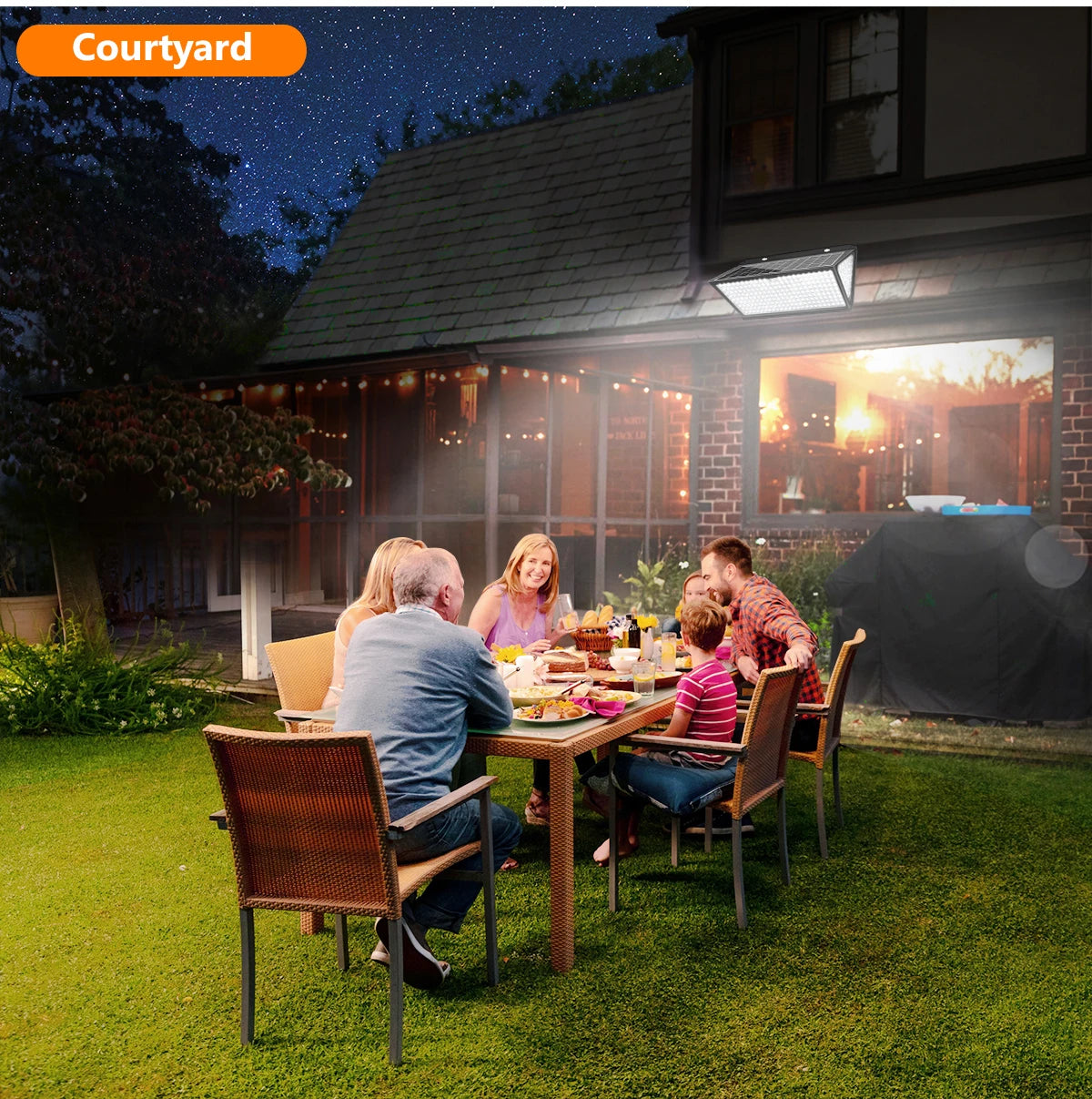 Solar Powered Outdoor Flood Light