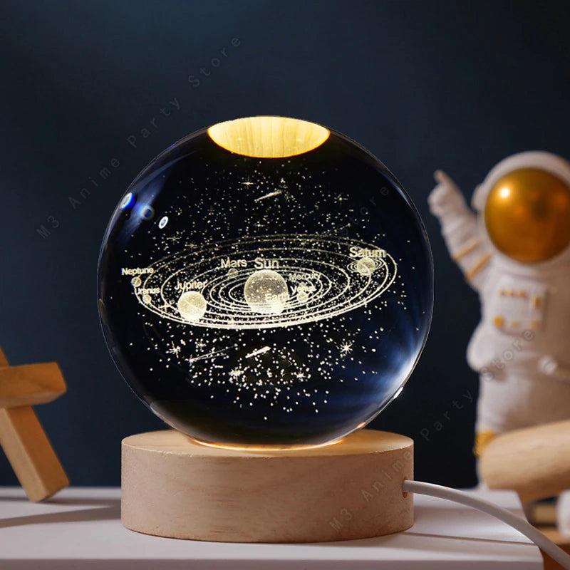 3D Crystal Ball Night Light