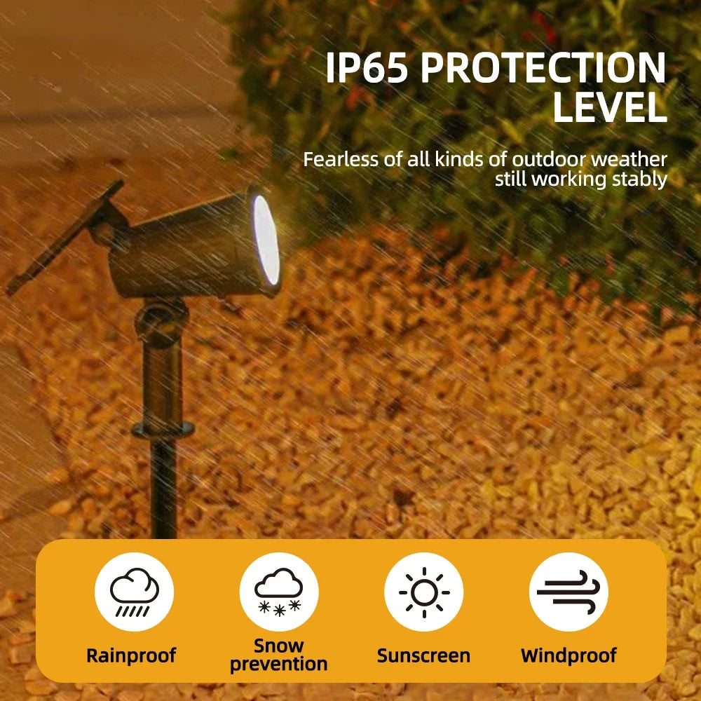 Adjustable Solar Landscape Spotlight