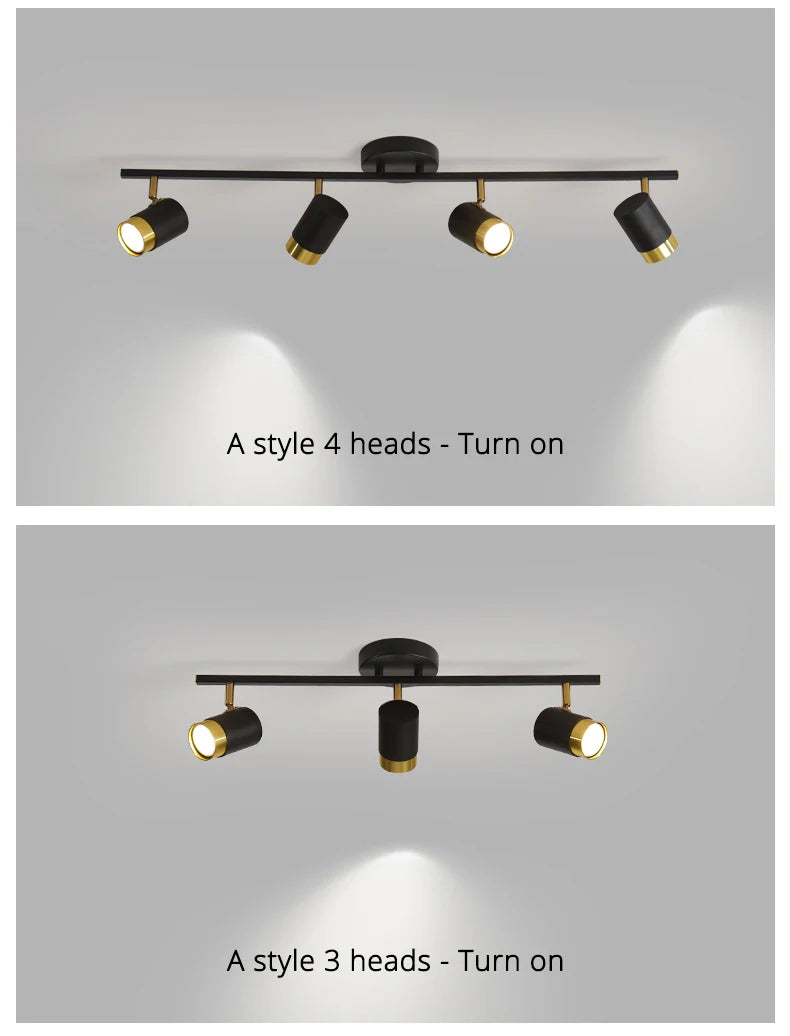 Long Linear LED Spotlight Chandelier