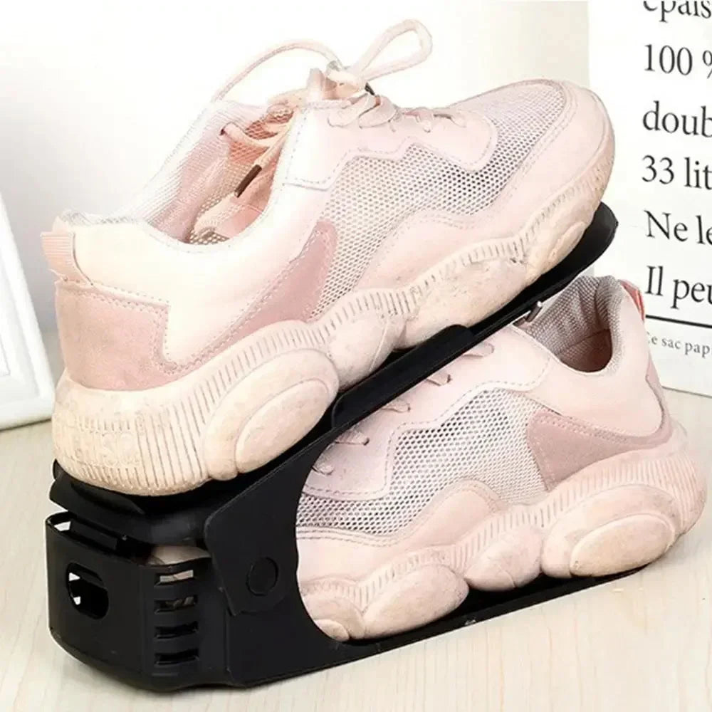 5Pcs Foldable Plastic Shoe Rack Set, Sturdy and Space-Saving, Ideal for Entryways, Closets, and Dorm Rooms