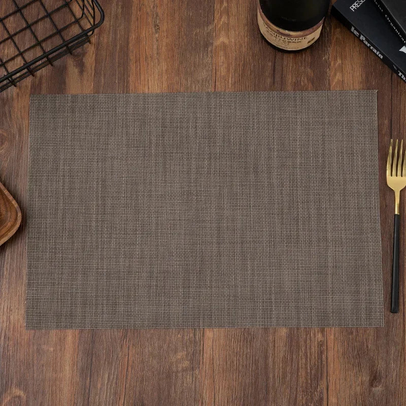 Washable Vinyl Woven Placemat Set