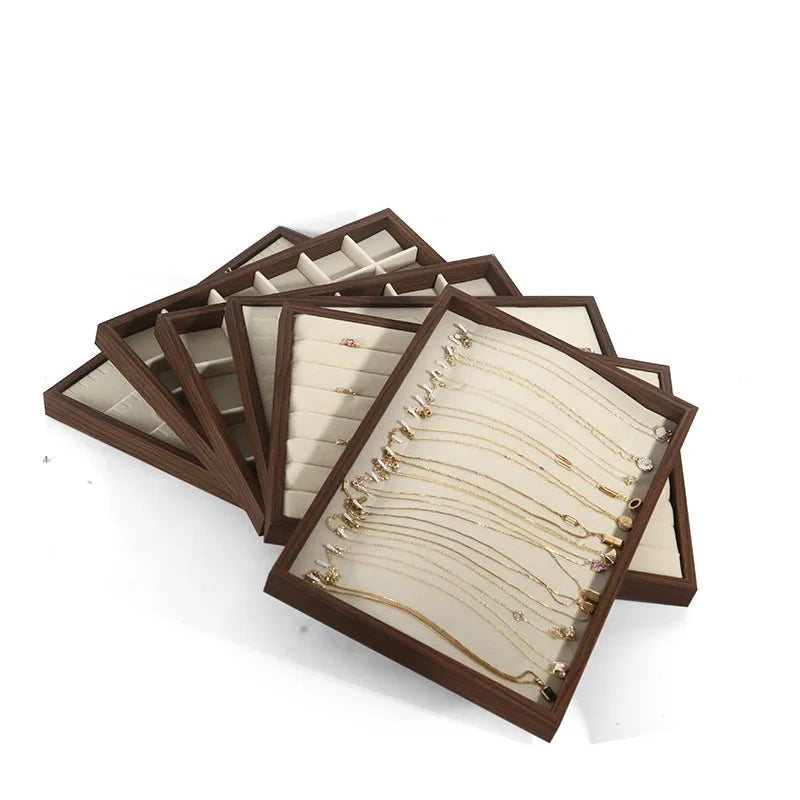 Walnut Jewellery Display Organiser Tray