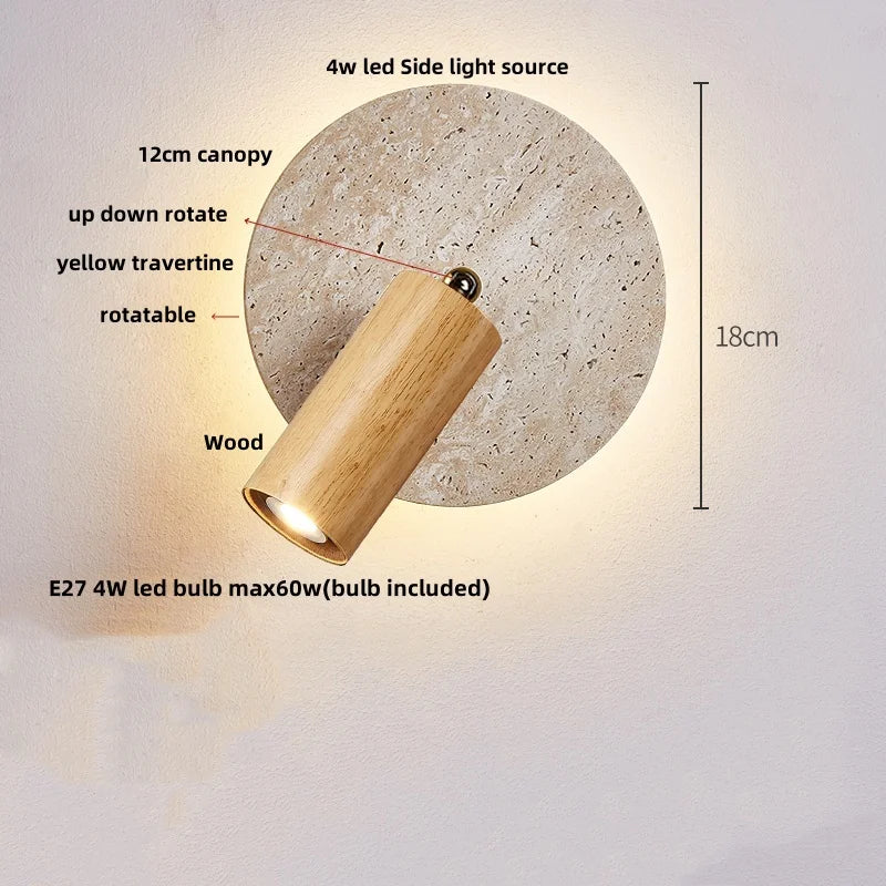 Wood Pull Chain Wall Sconce