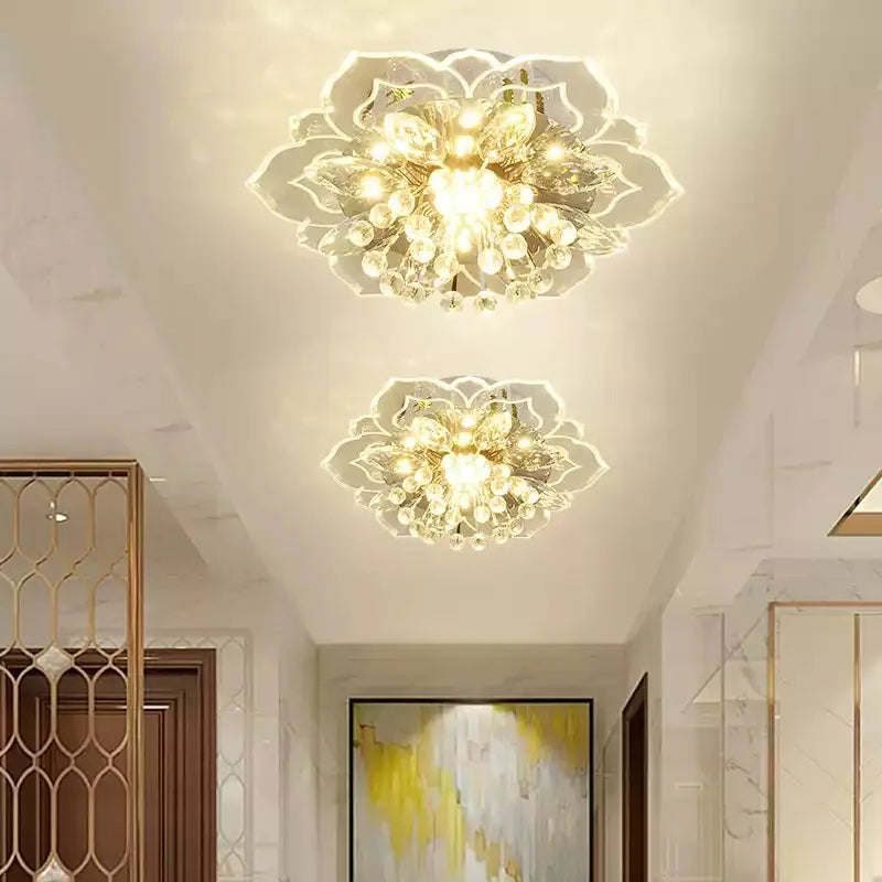 Crystal Flower LED Ceiling Light