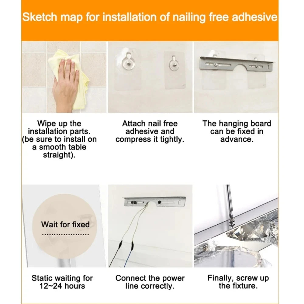 Frameless Waterproof Mirror Light