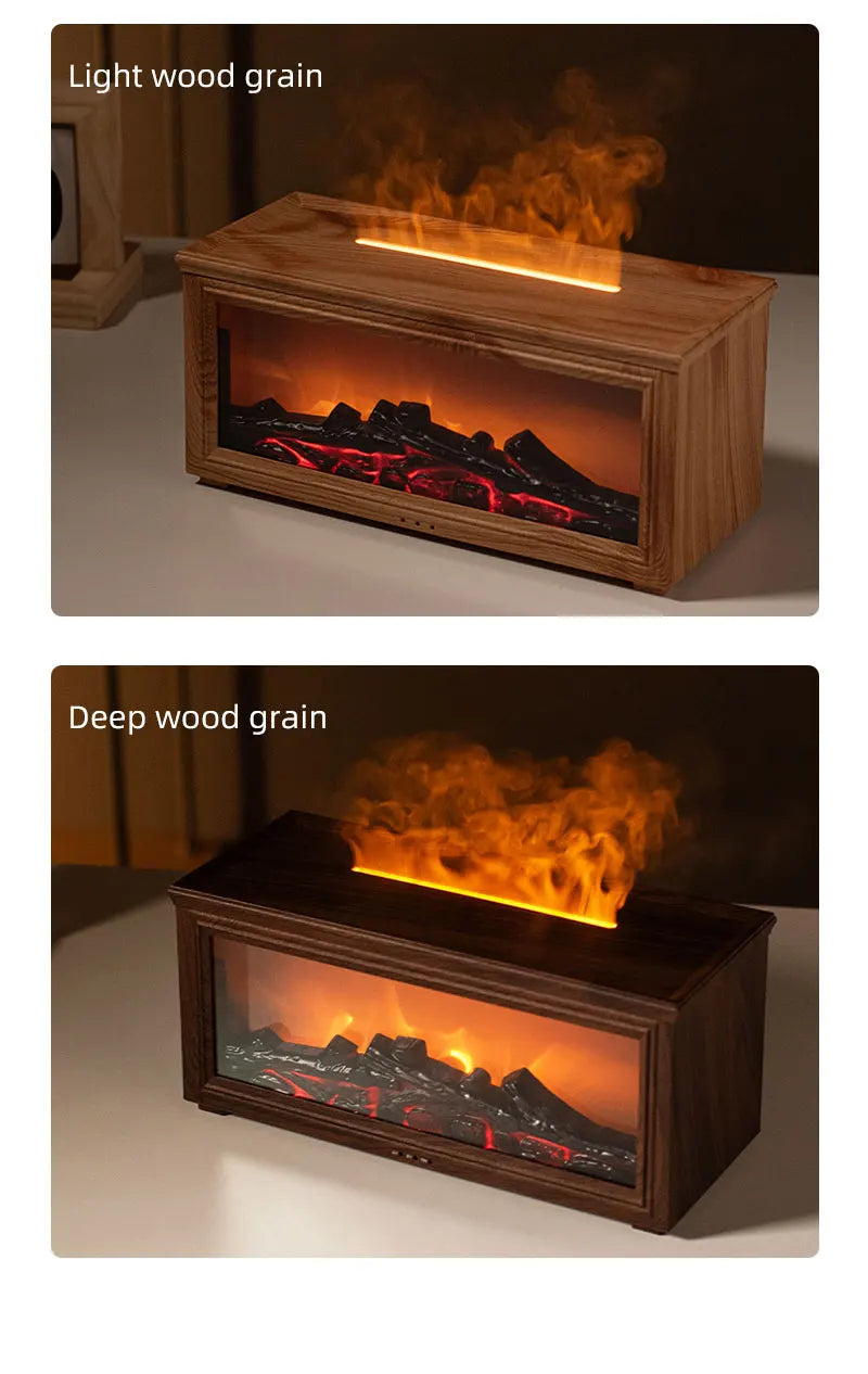 Eseential Oil Diffuser, Fireplace Flame Oil Diffuser - Aromatherapy