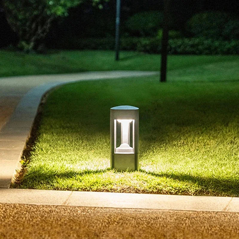 Outdoor LED Bollard Landscape Light Black Garden Pathway Lighting