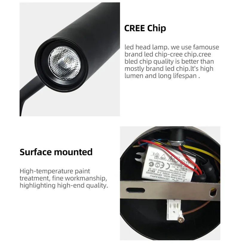 Modern Swing Arm Reading Wall Lamp Hotel Rooms Lamp 3W LED Adjustable