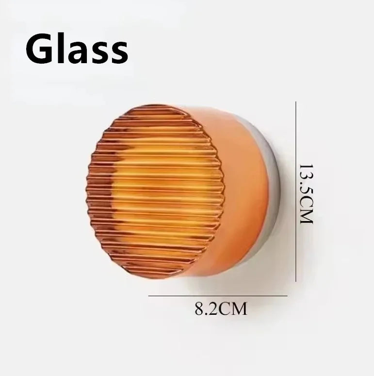 Modern Glass Round Wall Sconce