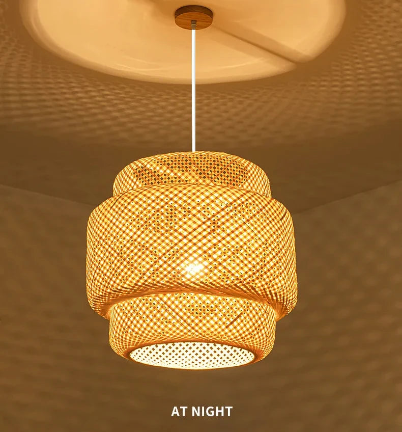 Hand Woven Bamboo Pendant Light