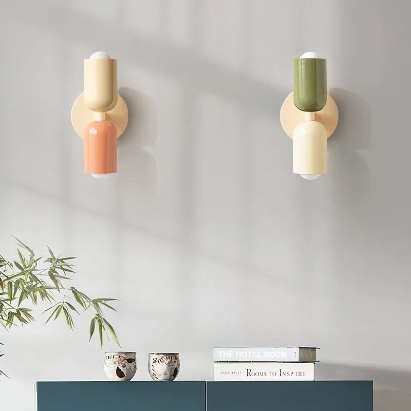 Cream Double Head Wall Lamp