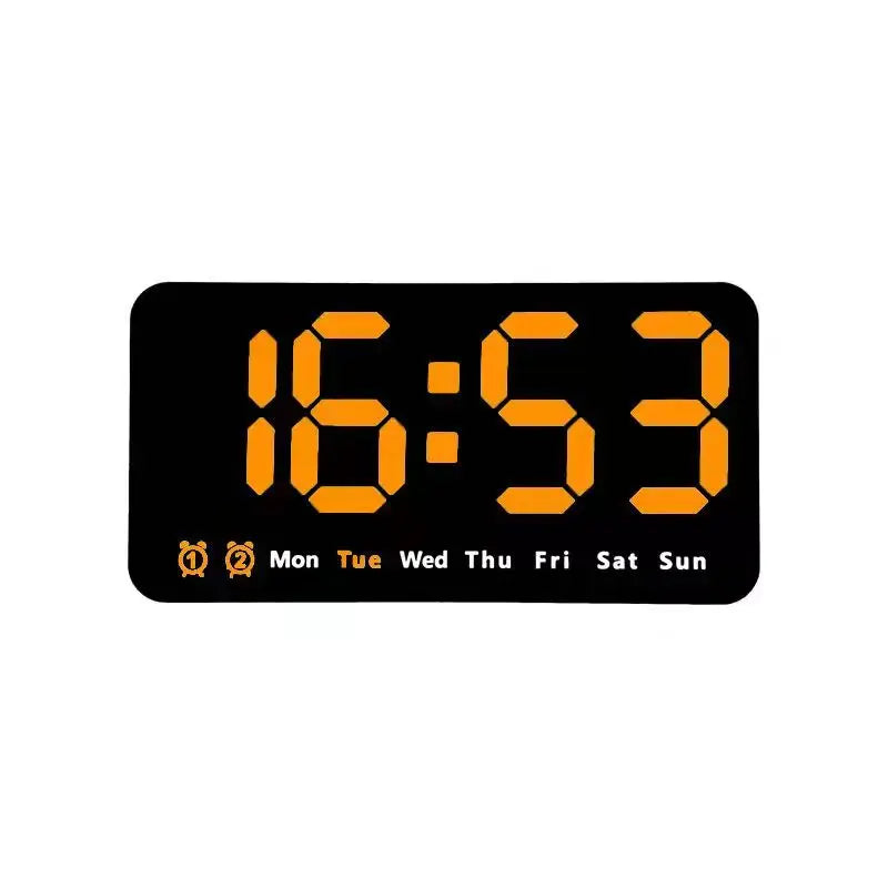 Voice Control Large Digital Wall Clock Temperature Date Week