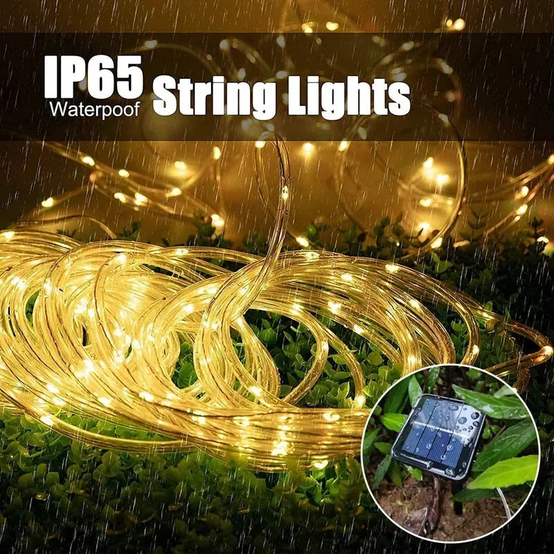 Solar Rope Garland String Lights