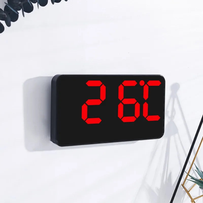 Voice Control Large Digital Wall Clock Temperature Date Week
