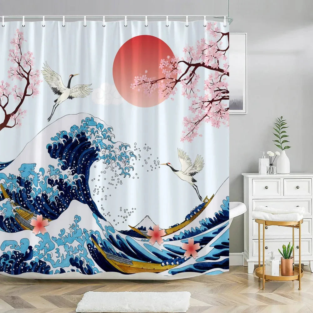 Japanese Sakura Shower Curtain