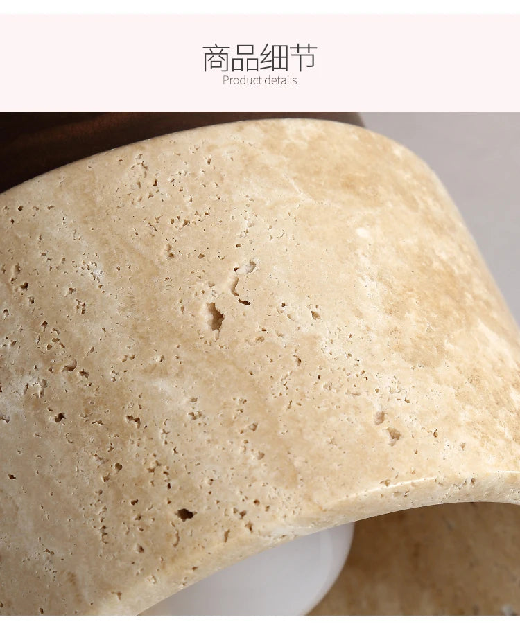 Stone Wood Round Surface Downlight