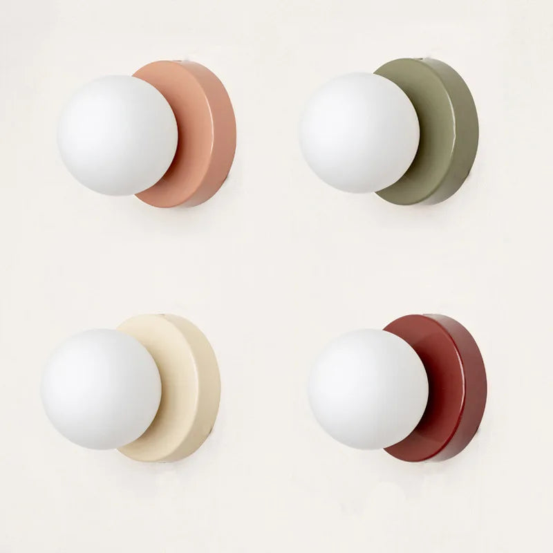 Mini Glass Macaron Wall Sconce