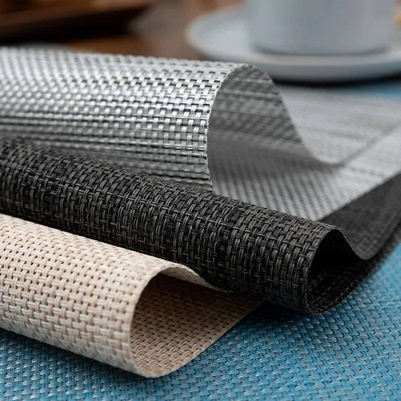 Washable Vinyl Woven Placemat Set