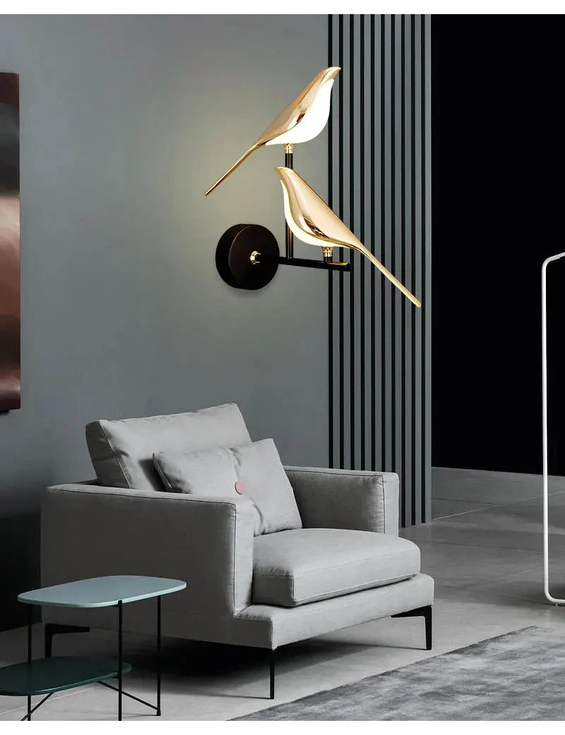 Magpie Bird Wall Lamp