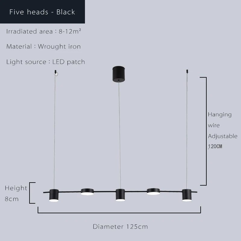 Modern LED Linear Bar Pendant Light