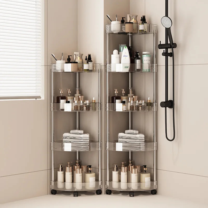 Clear Multi Tier Bathroom Rack