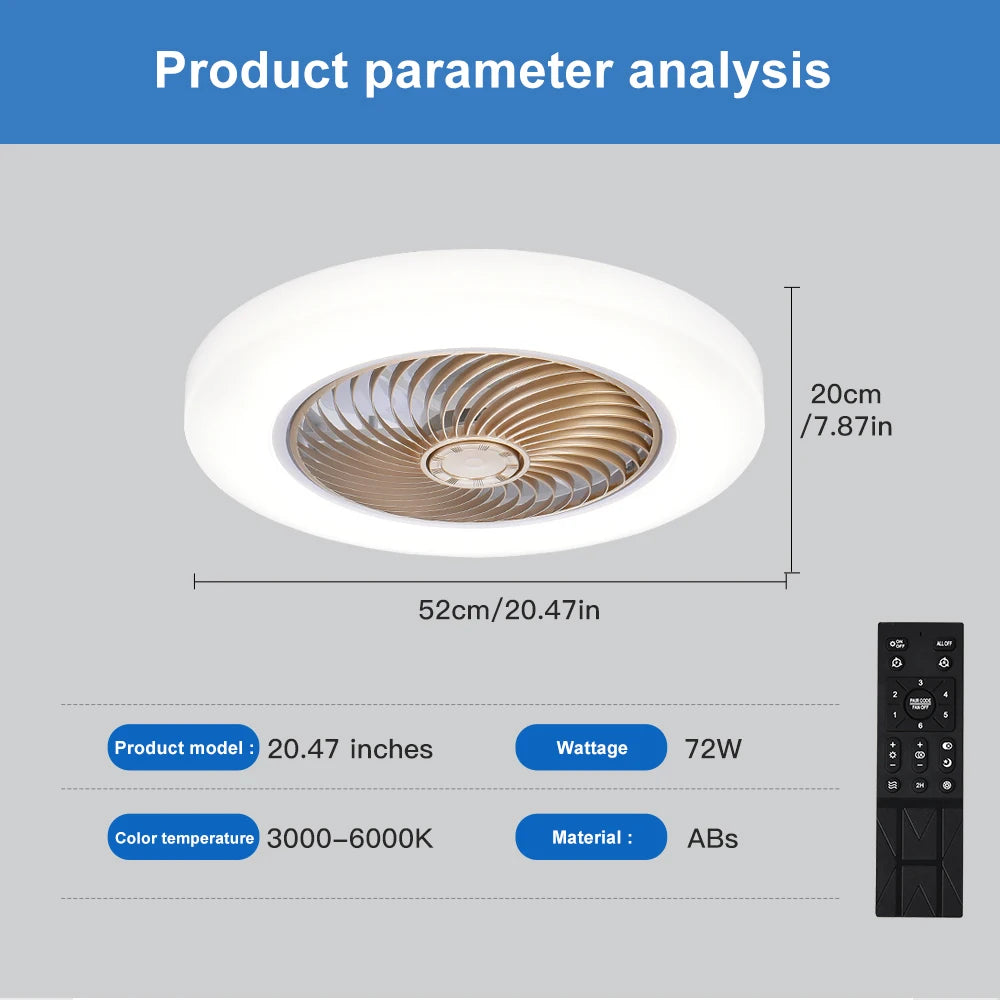 Smart Remote Ceiling Fan Light